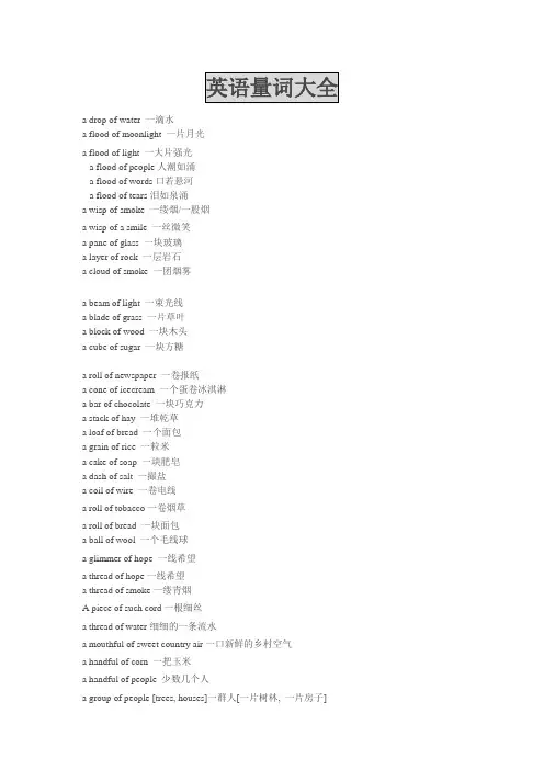 英语量词大全