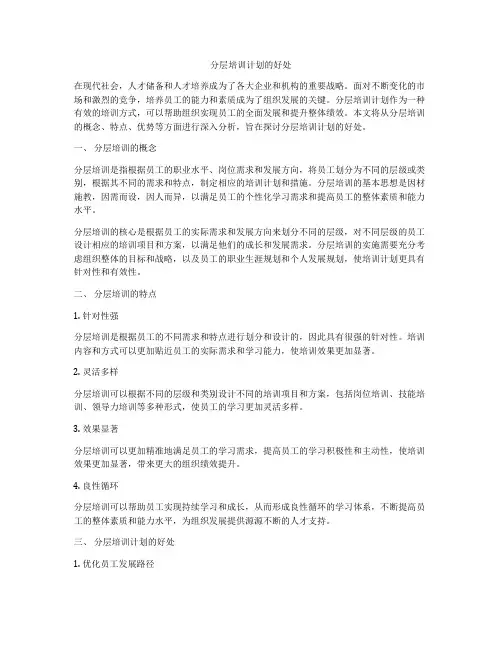 分层培训计划的好处