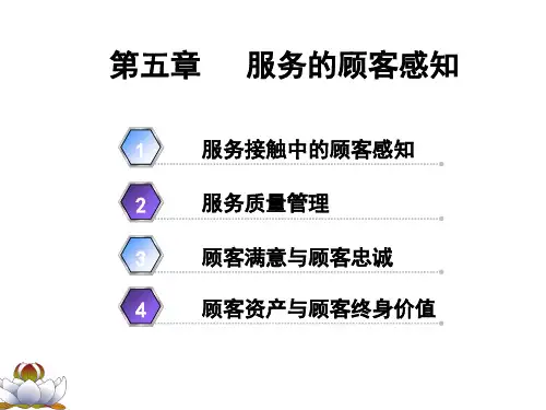 服务营销第五章  服务的顾客感知