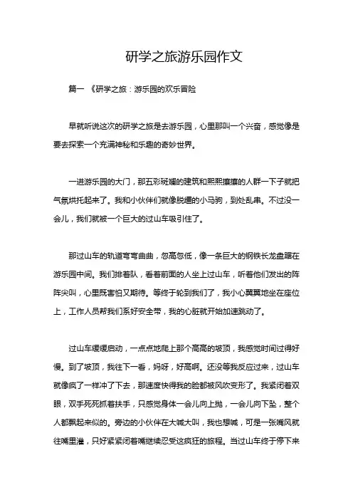 研学之旅游乐园作文