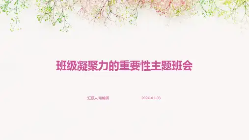 班级凝聚力的重要性主题班会