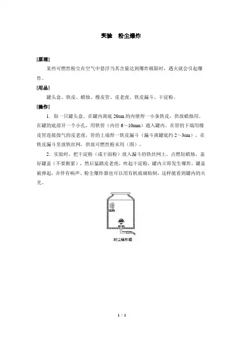 实验：粉尘爆炸