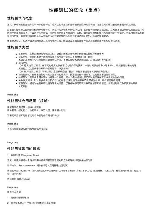 性能测试的概念（重点）