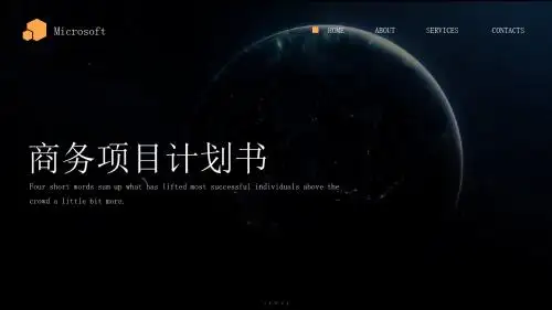 星空商务项目计划书PPT模板