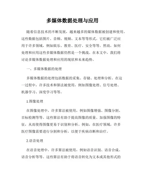 多媒体数据处理与应用
