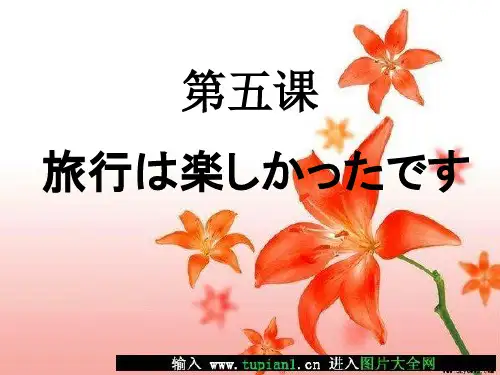 第五课  旅行は楽しかったです