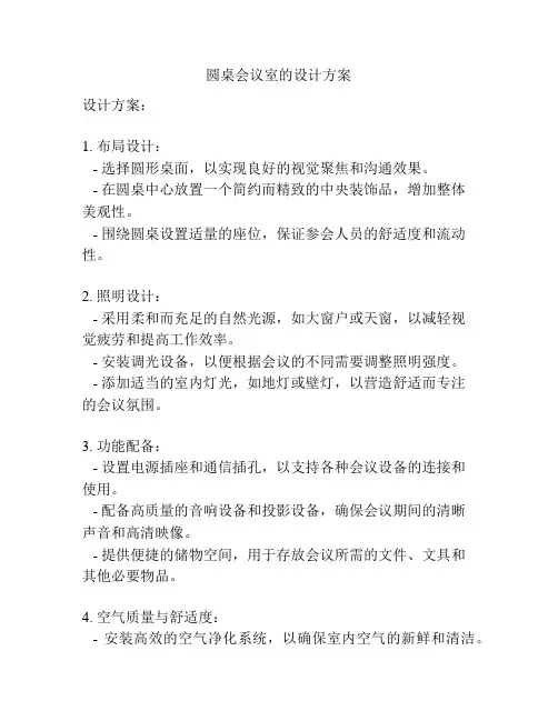 圆桌会议室的设计方案
