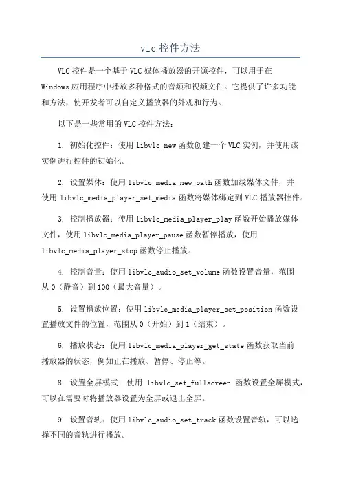 vlc控件方法