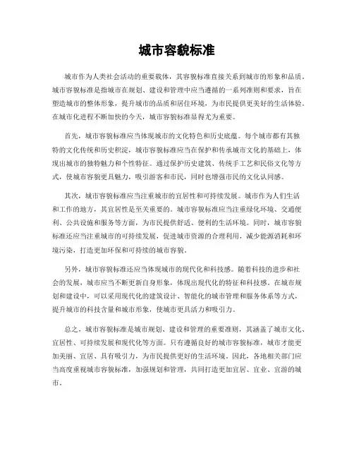 城市容貌标准