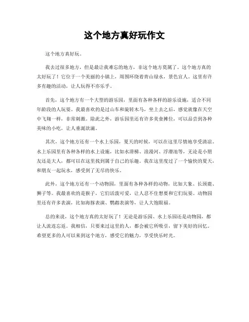 这个地方真好玩作文