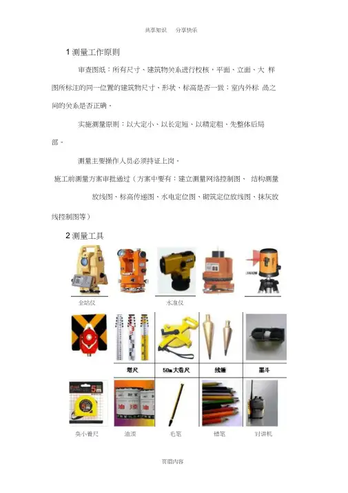 测量放线施工图解
