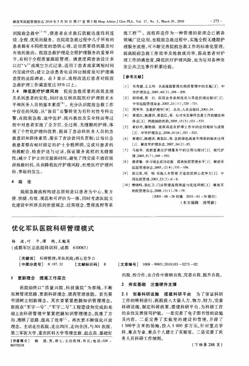 优化军队医院科研管理模式