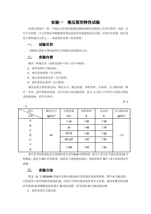 液压试验报告