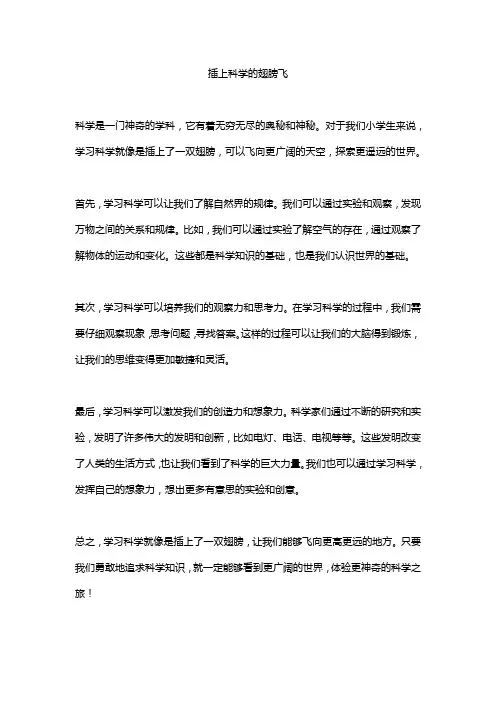 六年级插上科学的翅膀飞精选作文10篇