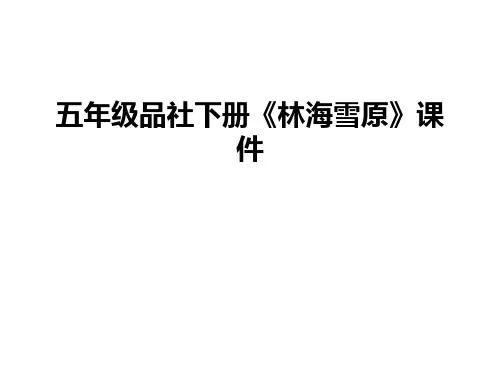 最新五年级品社下册《林海雪原》课件