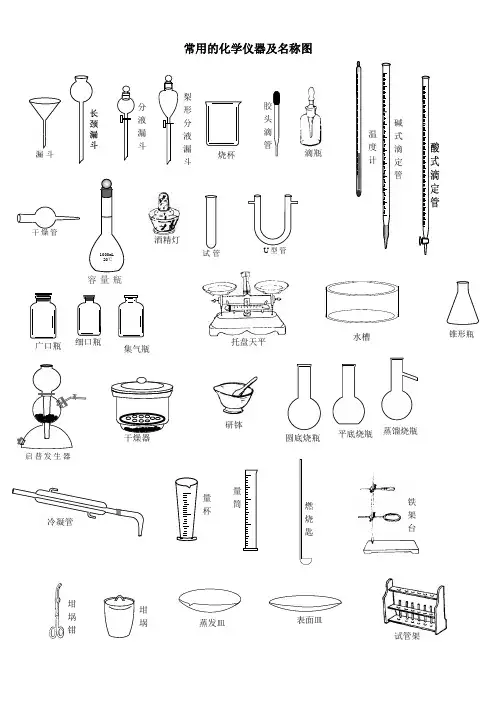 高中化学仪器名称及用途