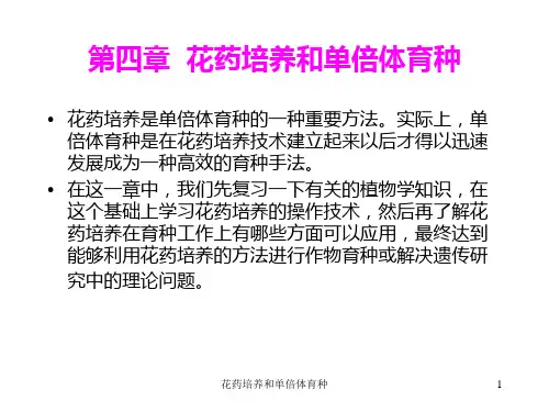 第4章 花粉培养和单倍体育种