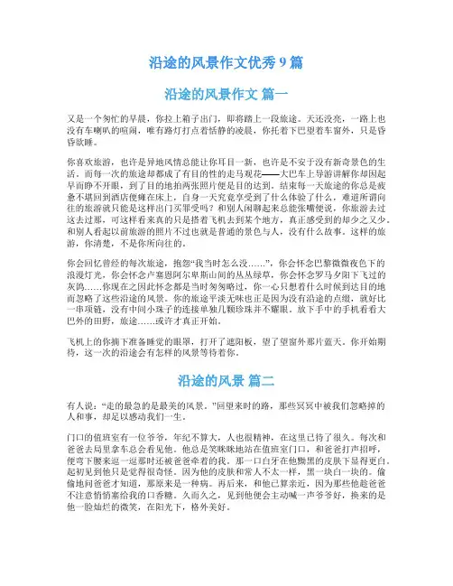 沿途的风景作文优秀9篇