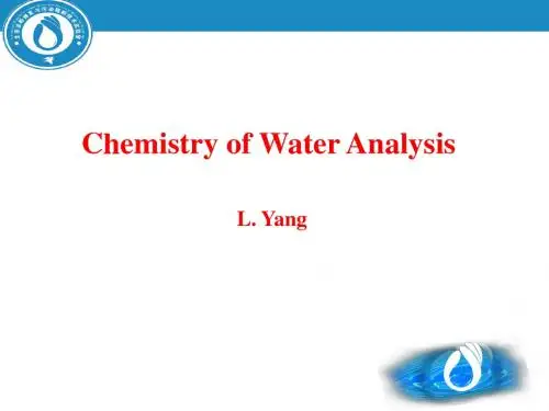 Chapter 1 水分析化学英文课件