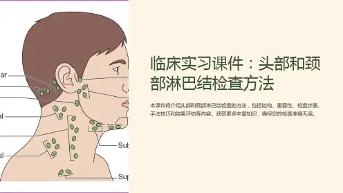 临床实习课件：头部和颈部淋巴结检查方法