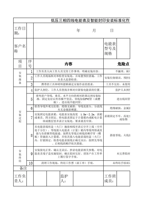 作业指导书