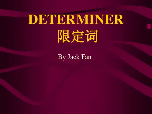 专四语法专题复习：限定词(一)