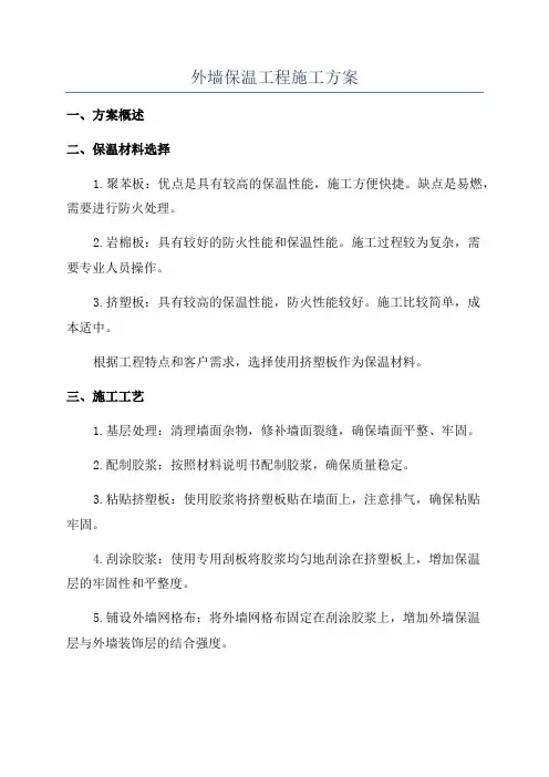 外墙保温工程施工方案