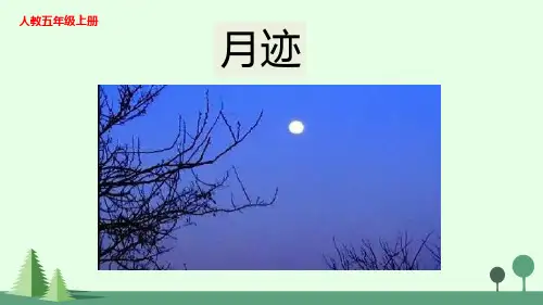 最新部编人教版五年级语文上册《月迹》教学课件ppt