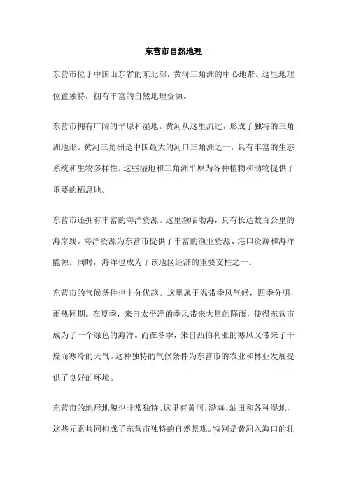 东营市自然地理