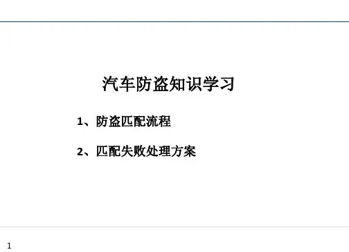 汽车防盗知识学习