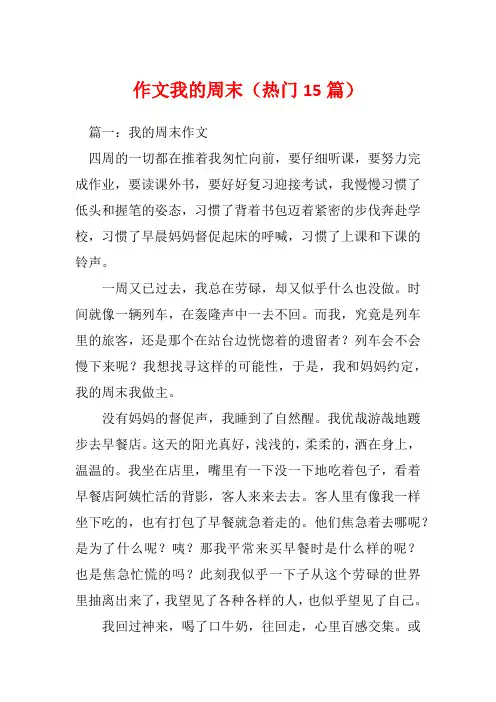 作文我的周末(热门15篇)