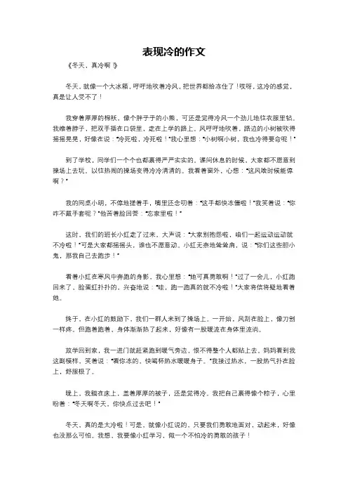 表现冷的作文