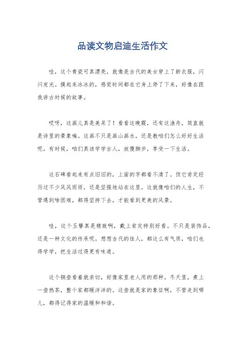 品读文物启迪生活作文