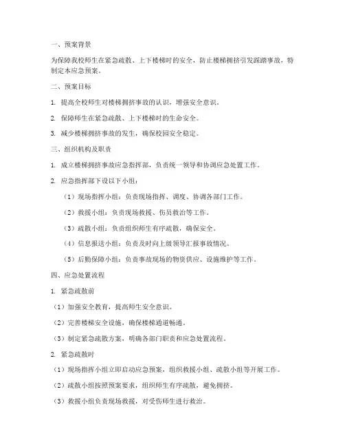 防楼梯拥挤应急预案