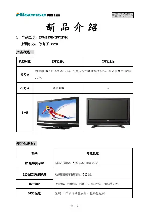 海信电视维修手册