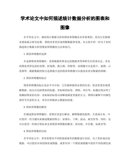 学术论文中如何描述统计数据分析的图表和图像