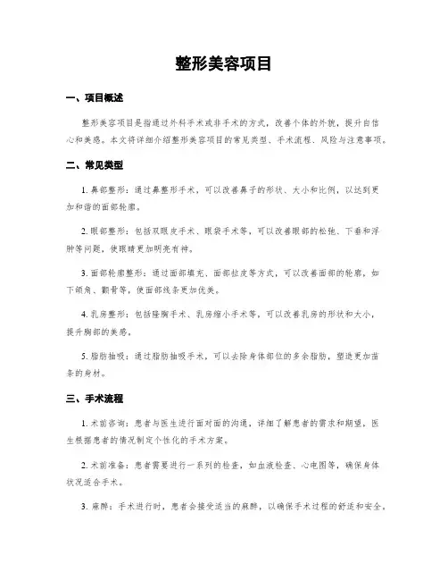 整形美容项目
