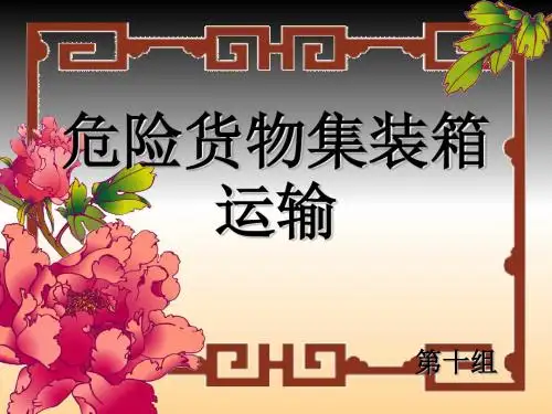 危险货物集装箱运输-精品文档