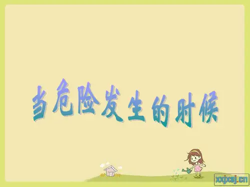 人教新课标版小学四上23当危险发生的时候PPT课件