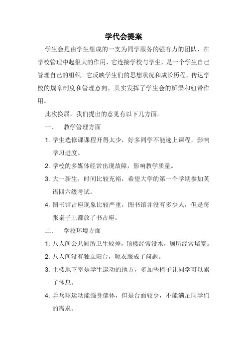 学代会提案