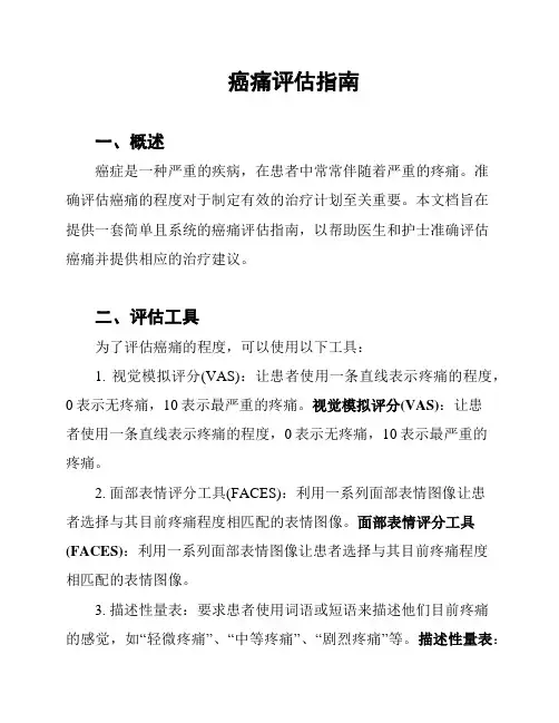 癌痛评估指南