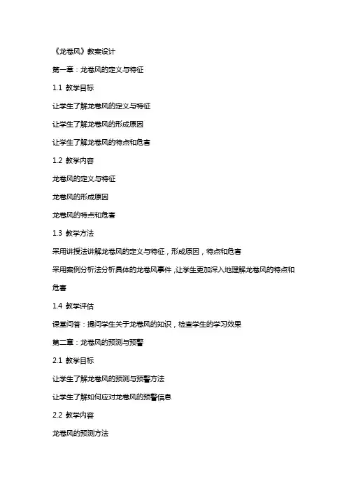 《龙卷风》教案设计