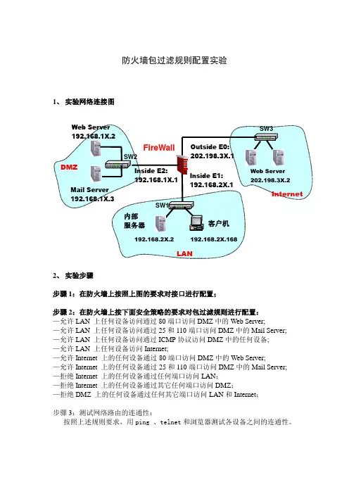 锐捷防火墙的基本配置
