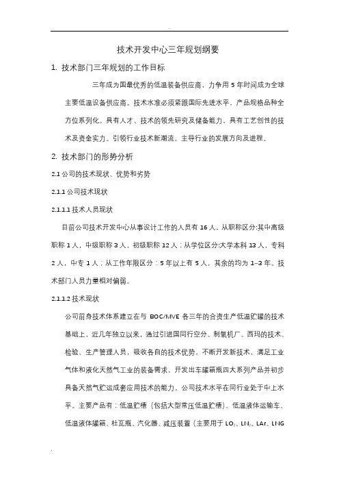 技术部门三年规划