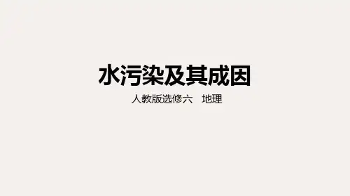 高中地理 人教版选修六2.1水污染及其成因(共49张ppt)