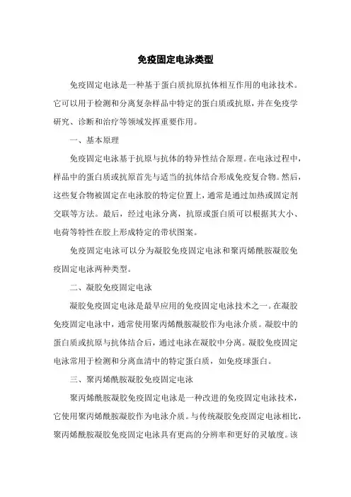 免疫固定电泳类型
