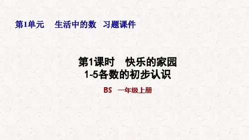北师大版一年级数学上册第一单元复习课件