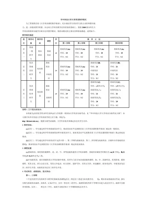 (试卷+答案)华中科技大学新生入学英语分级考试全真模拟