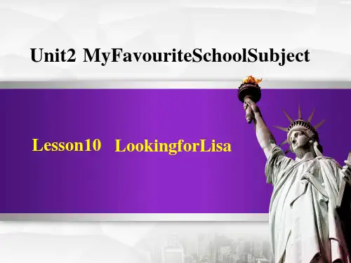 冀教版八年级上册英语 Unit 2 Lesson 10 Looking for Lisa 授课课件