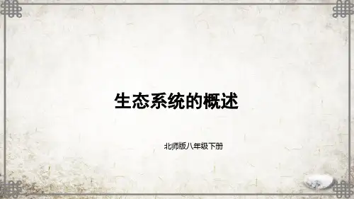 北师版生物八年级下册第2节 生态系统的概述课件